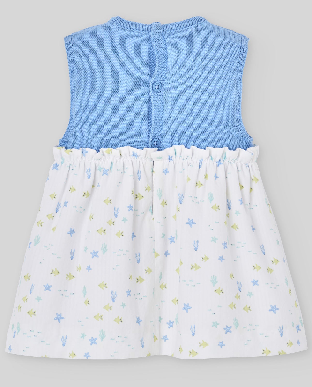 VESTIDO PECHO PUNTO AZUL CORALES