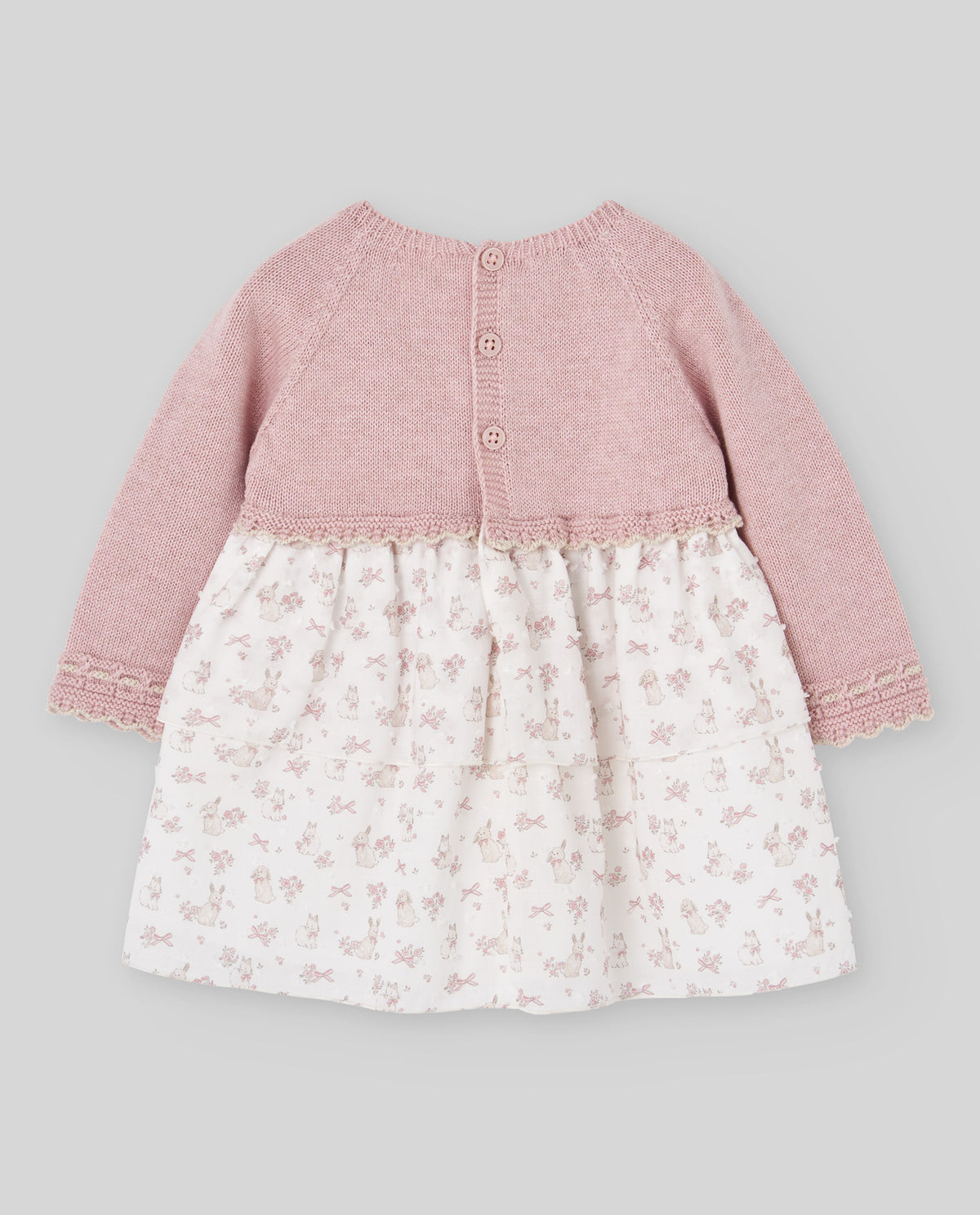 Vestido Pecho Punto Rosa Animalitos Paz Rodríguez