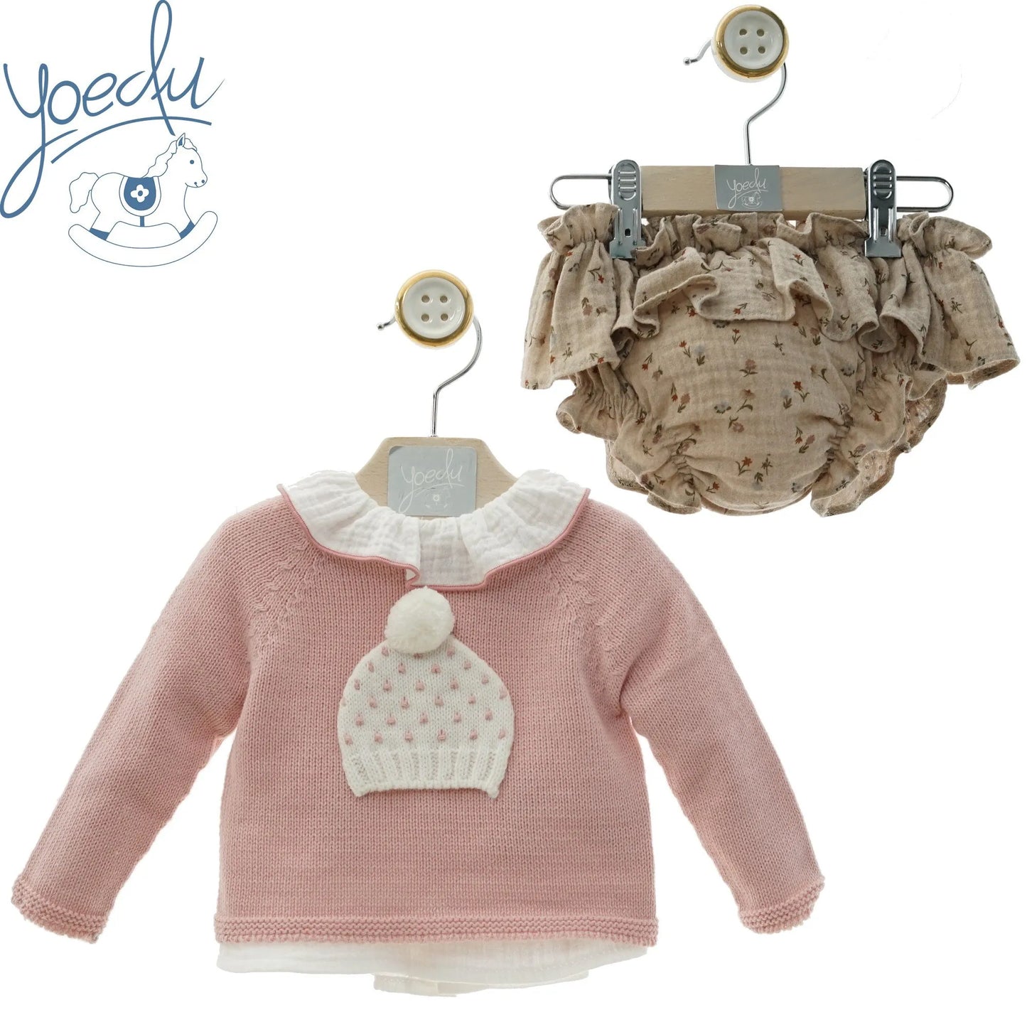 Conjunto Rosa Gorrito Yoedu