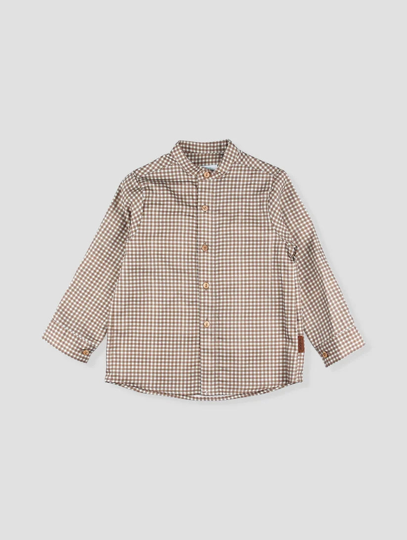 Conjunto Cuadros Café Pantalón Pana Foque
