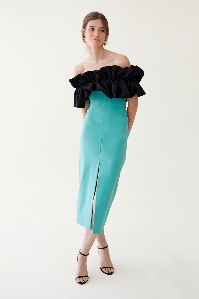 Vestido Choco Verde Negro Coosy