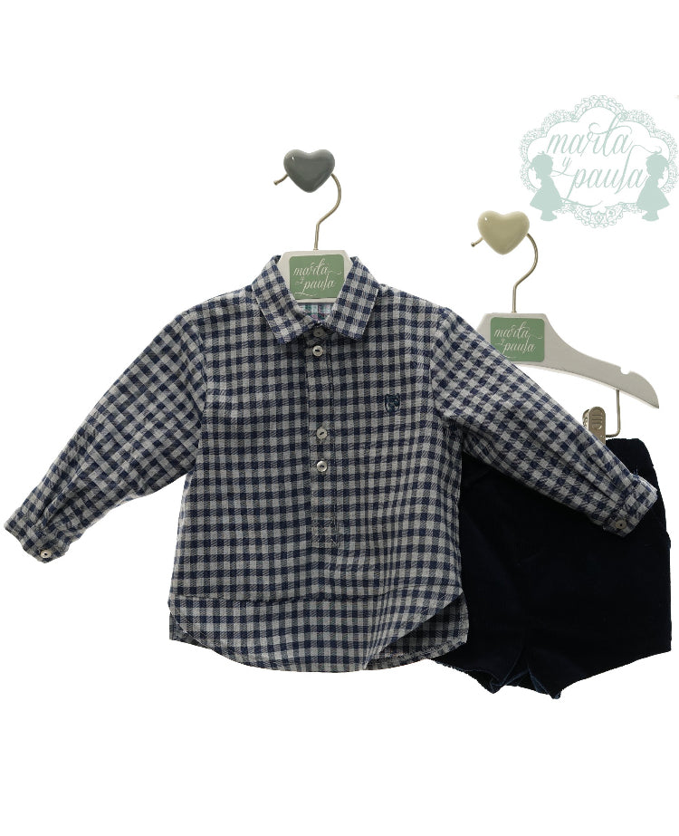 Conjunto Cuadros Marino Bombacho Pana