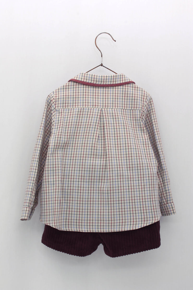 Conjunto Niño Bermuda Granate