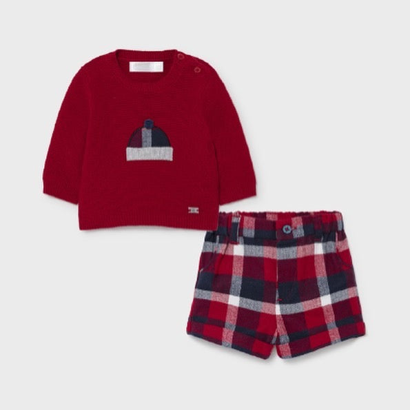 Conjunto Suéter y Short Cuadros