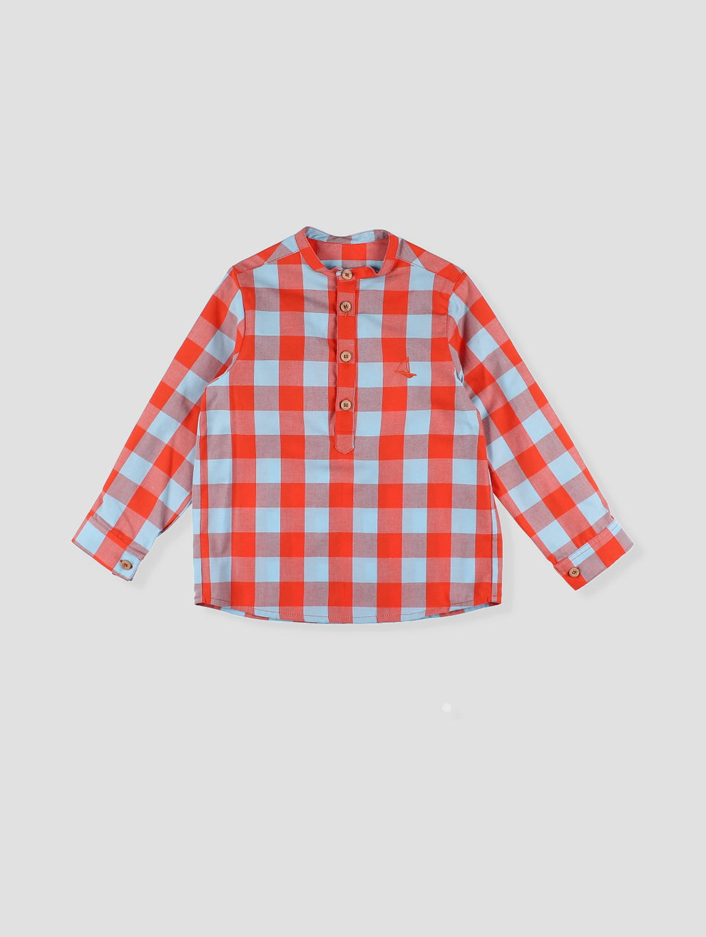 Conjunto Rojo Azul Cuadros Foque