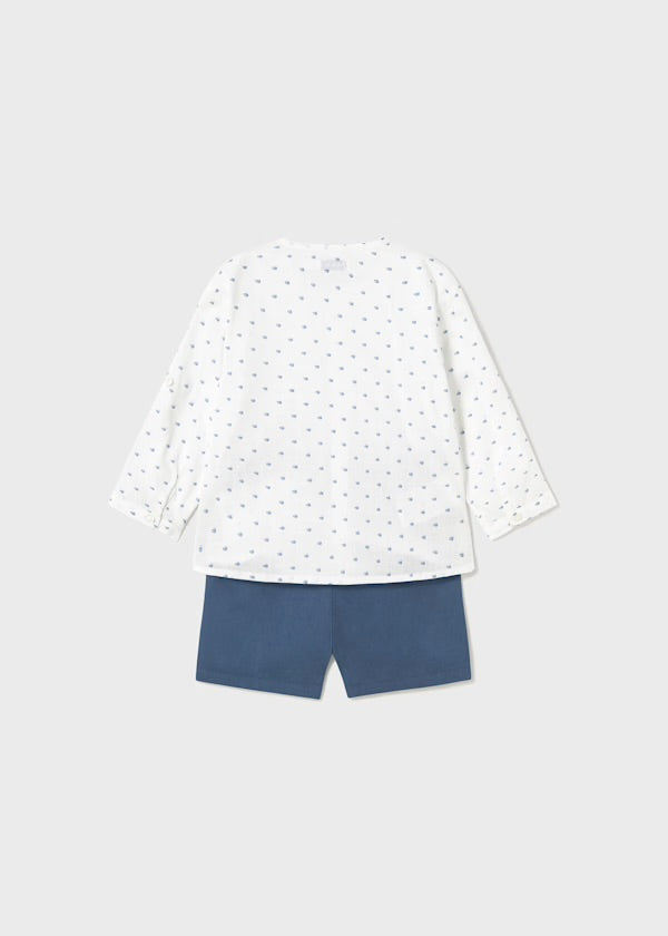 Conjunto Blanco Azul Figuras Mayoral