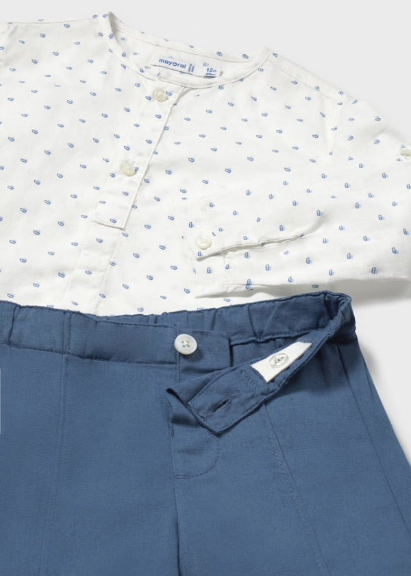 Conjunto Blanco Azul Figuras Mayoral