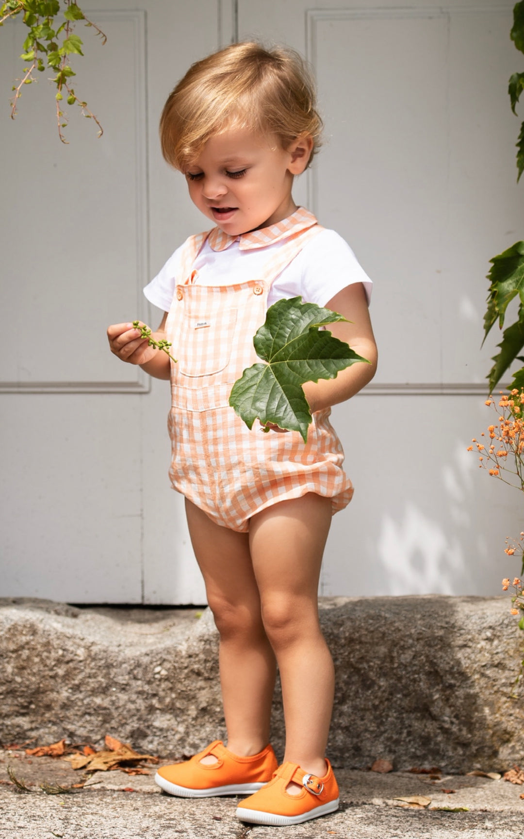 Peto Naranja Cuadros Foque