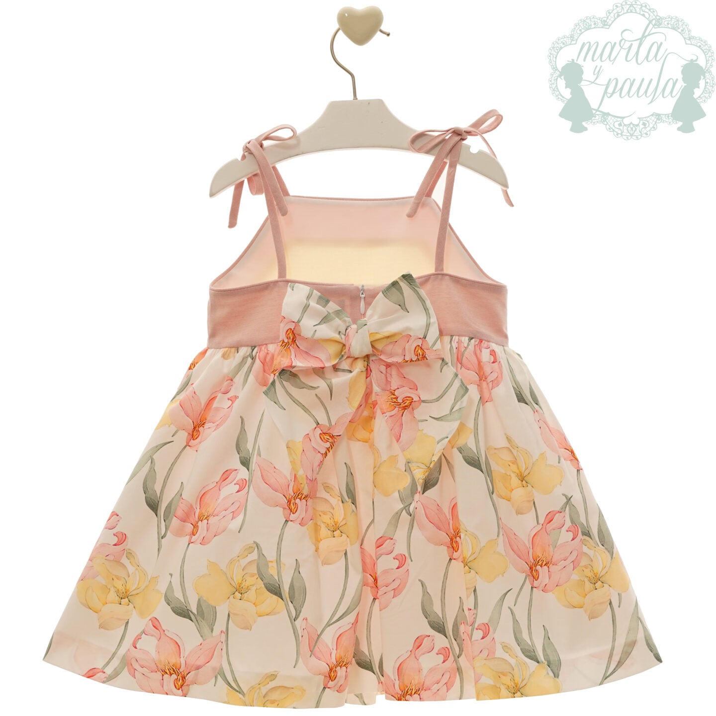 Vestido Flores Rosas Y Amarillas Marta y Paula