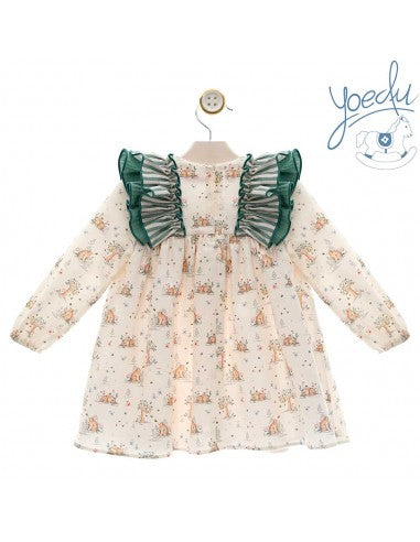 Vestido Blanco Osos Y Moños Yoedu