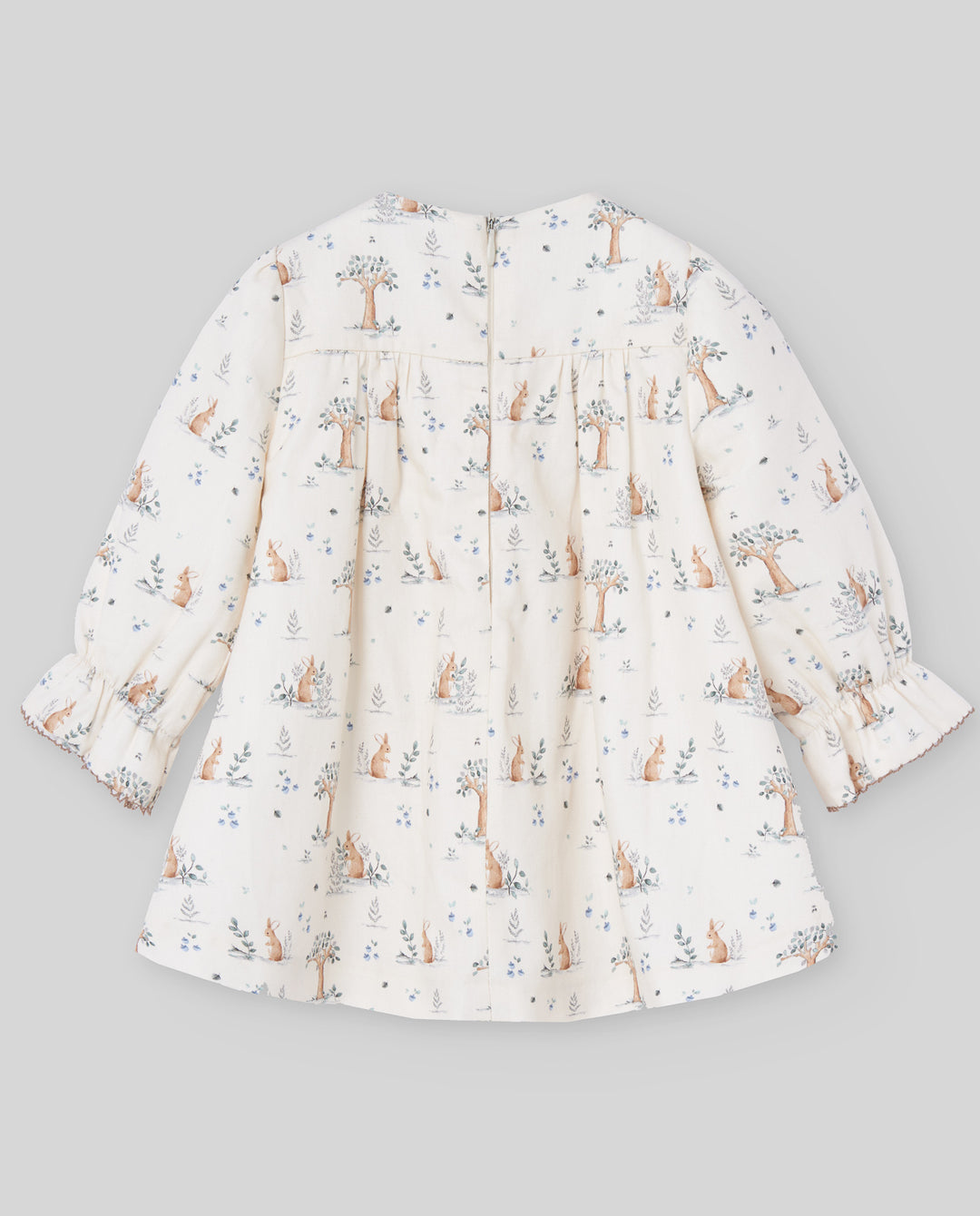 Vestido Crudo Conejos Pompón Paz Rodriguez