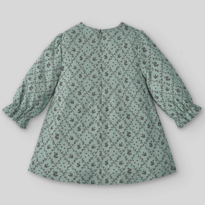 Vestido Verde Pajaritos Paz Rodríguez