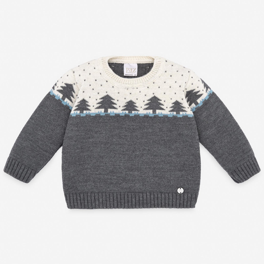 Conjunto Gris Azul Navideño Paz Rodríguez