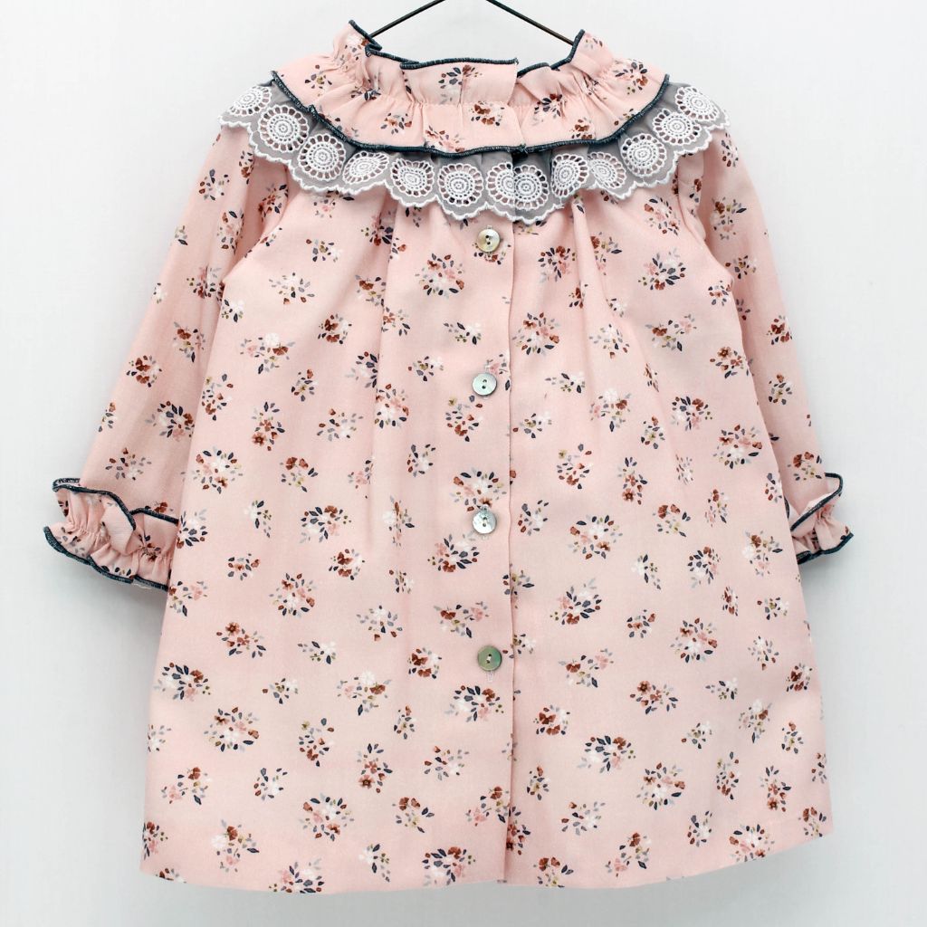 Vestido Rosa Flores Foque