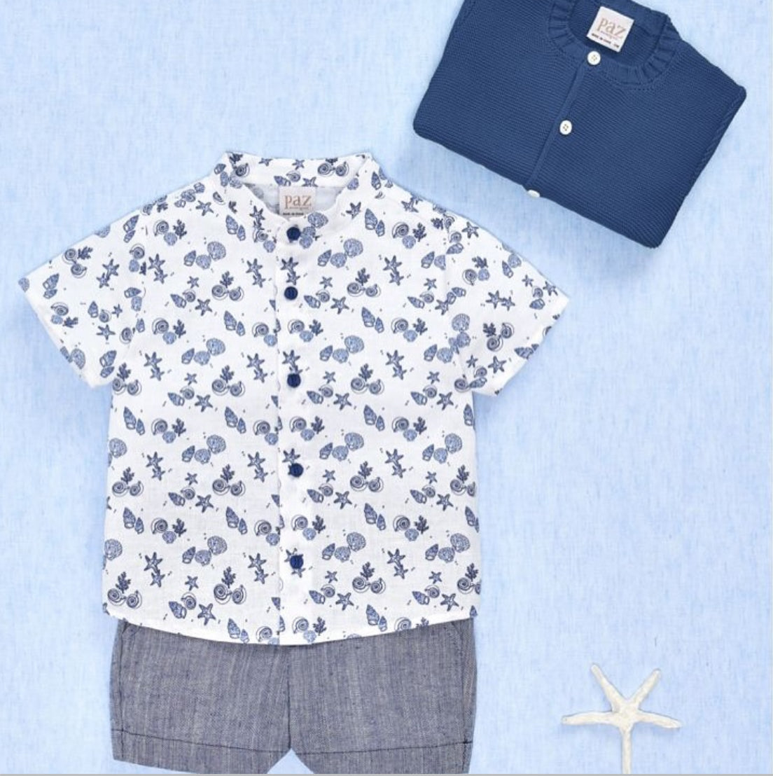 Conjunto Blanco Caracoles Paz Rodríguez