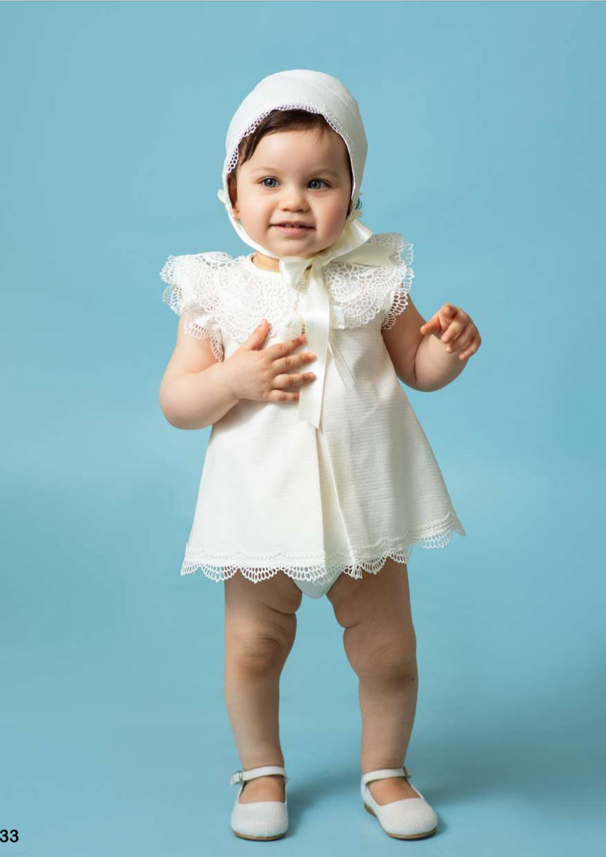 Jesusito Crudo Encaje Con Capota Foque