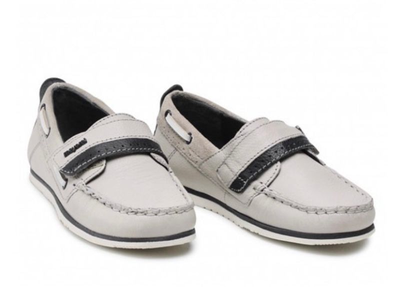 Zapato mocasin piedra piel velcro
