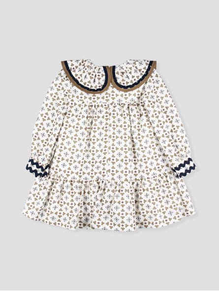 Vestido Flores Café Foque