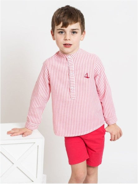 Conjunto Niño Rojo Rayas Foque
