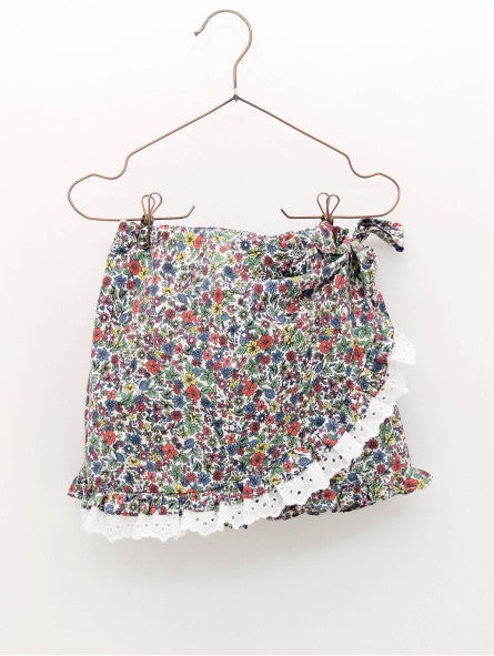 Conjunto Niña Blusa Azul Cuadros