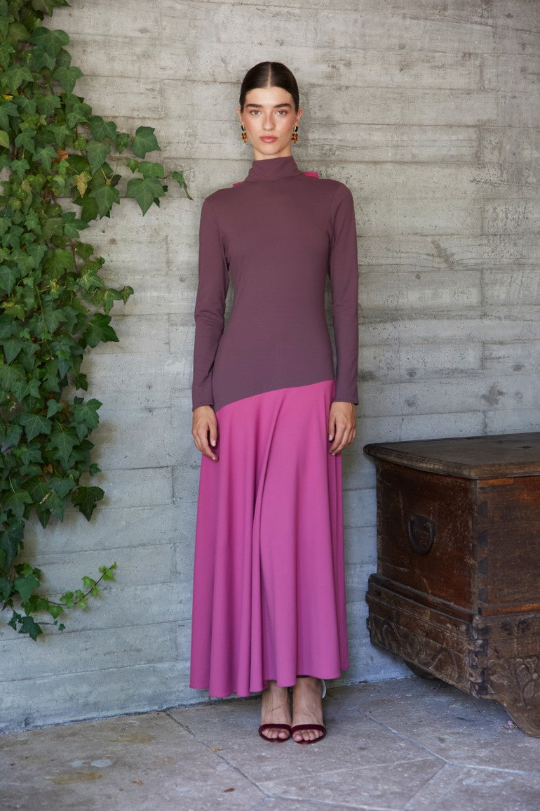 Vestido Verso Bicolor Coosy