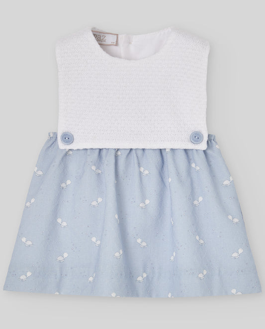 VESTIDO AZUL PUNTO TORTUGAS