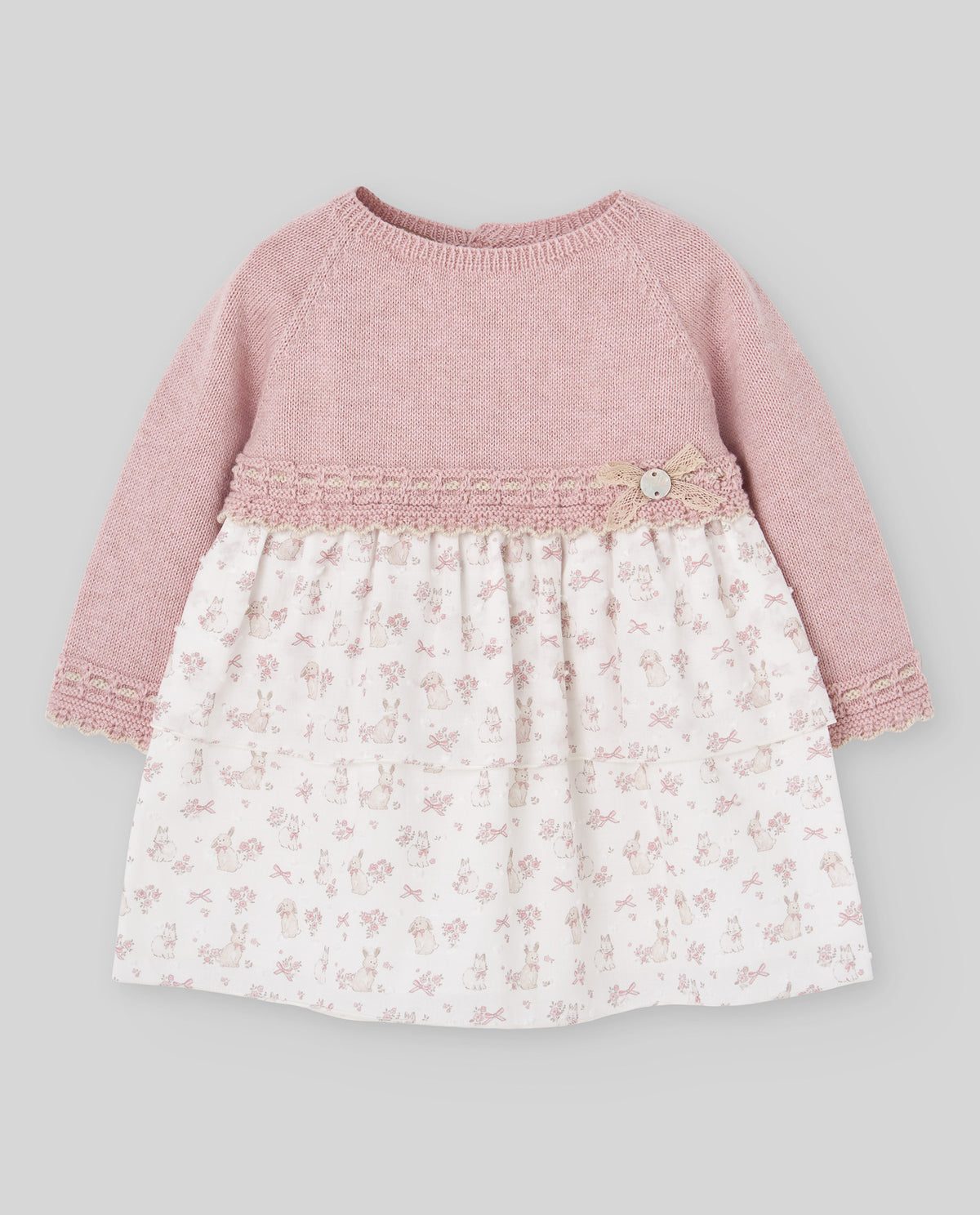 Vestido Pecho Punto Rosa Animalitos Paz Rodríguez
