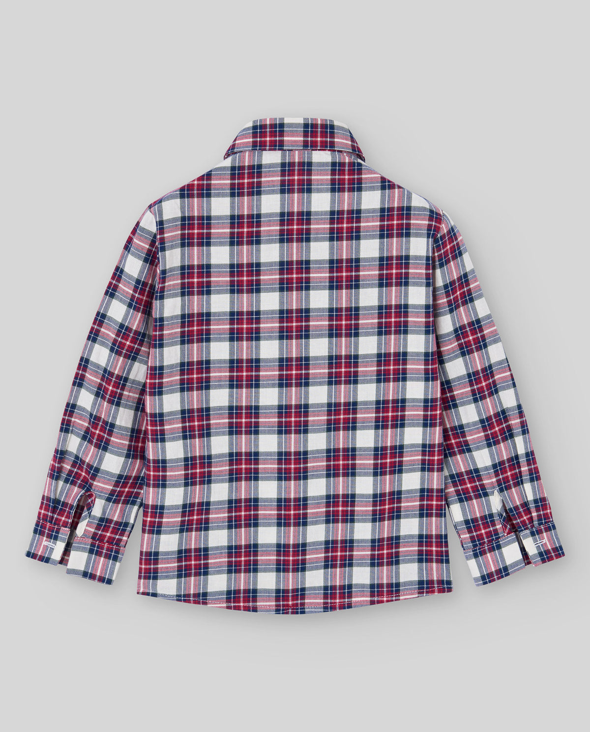 Conjunto Camisa Cuadros Rojo Pantalón Crudo Paz Rodríguez