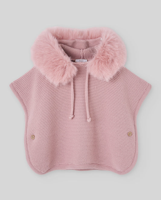 Poncho Rosa Palo Con Peluche Paz Rodríguez
