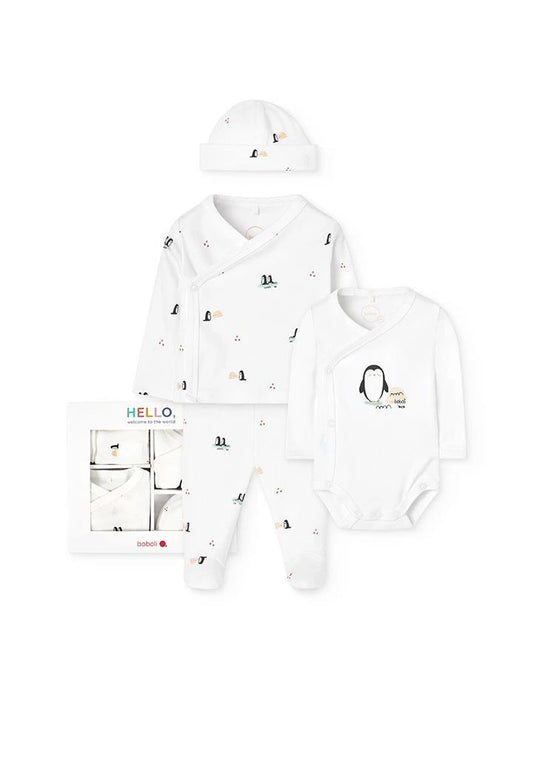 Kit De Regalo Pingüinos Blanco Boboli