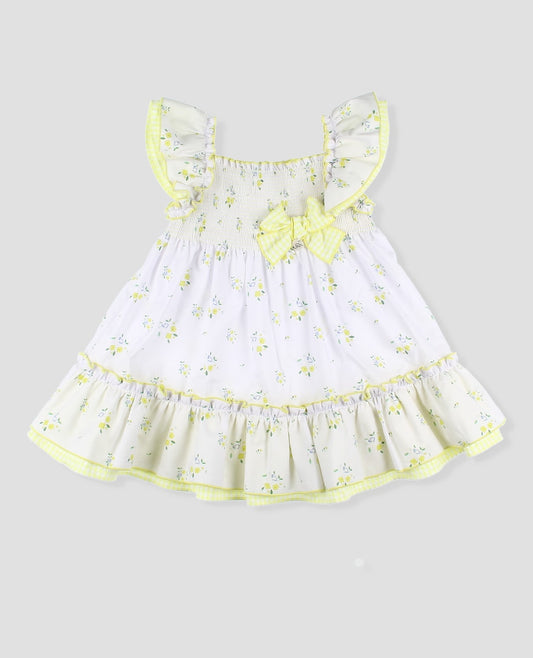 Vestido Blanco Flores Amarillas Foque