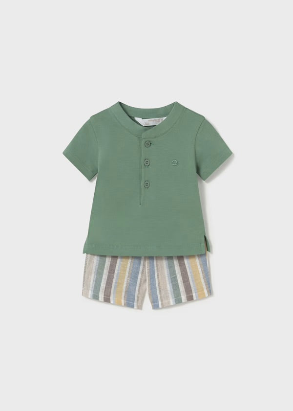 Conjunto Polo Verde Rayas Mayoral