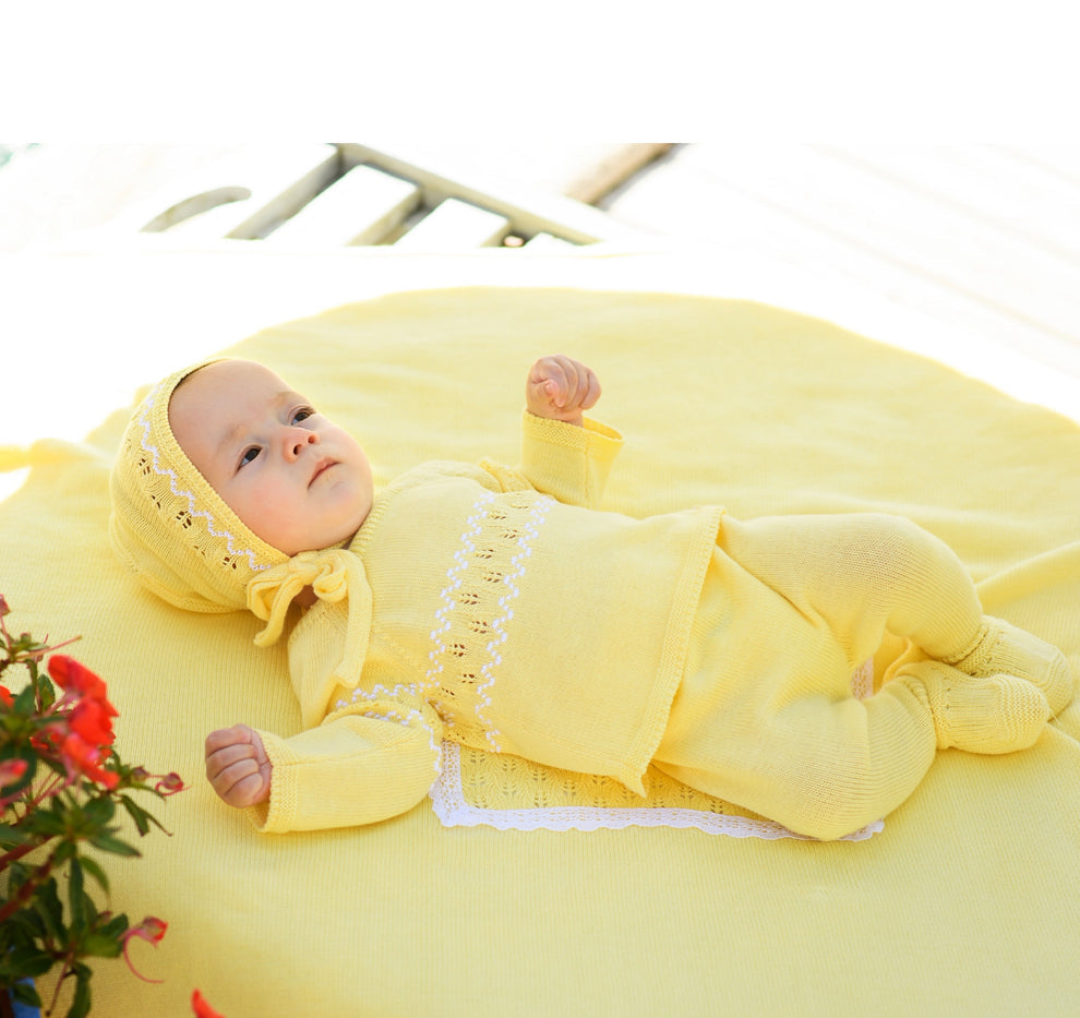 Conjunto Tejido Amarillo Foque