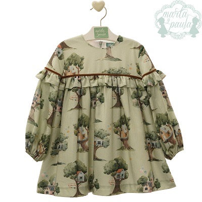 Vestido Verde Casa Del Árbol Marta Y Paula