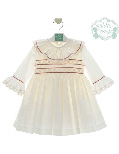 Vestido Crudo Lila Encaje Marta y Paula