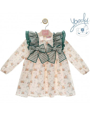 Vestido Blanco Osos Y Moños Yoedu