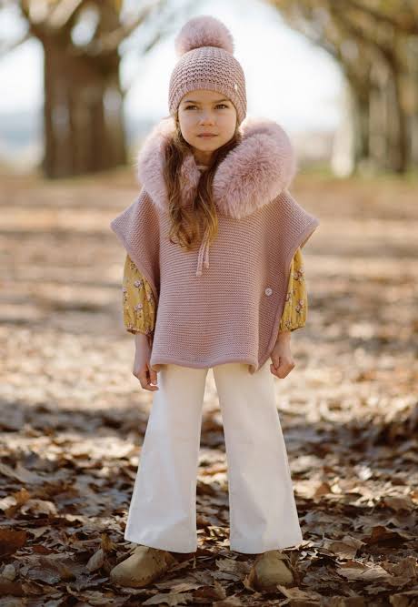 Poncho Palo de Rosa Peluche Paz Rodriguez