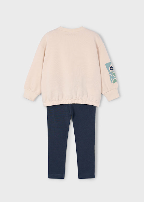 Conjunto Leggins Beige Marino Flores Mayoral