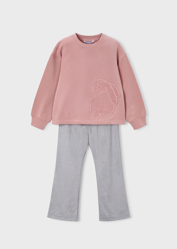 Conjunto Leggins Palo De Rosa Gris Conejo Mayoral