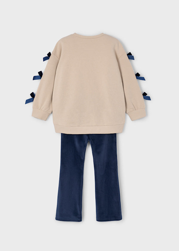 Conjunto Leggins Beige Marino Moños Mayoral