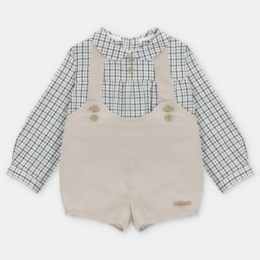 Peto Beige Verde Cuadros Martin Aranda