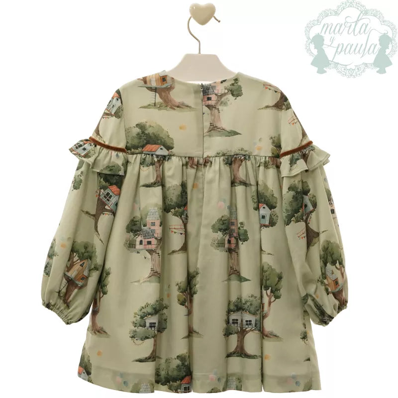 Vestido Verde Casa Del Árbol Marta Y Paula