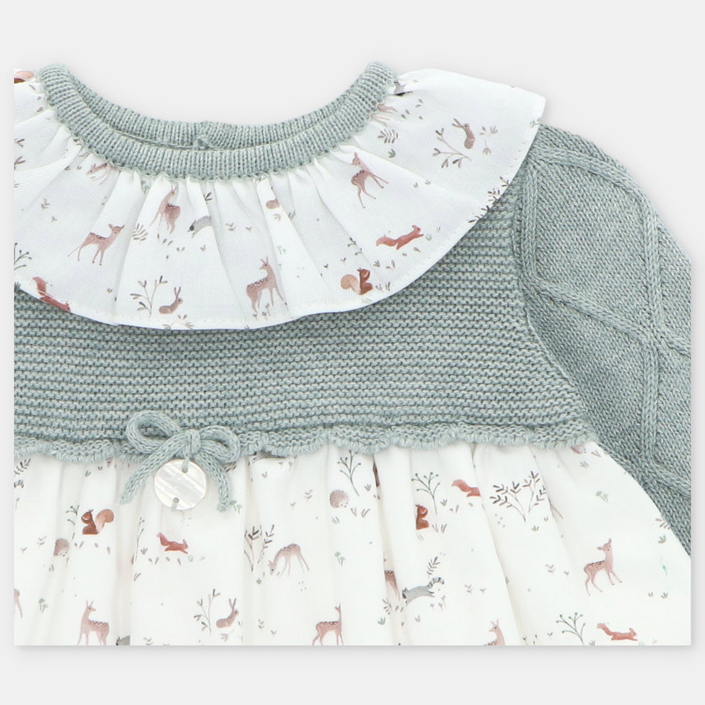 Vestido Tejido Verdoso Animalitos Martin Aranda