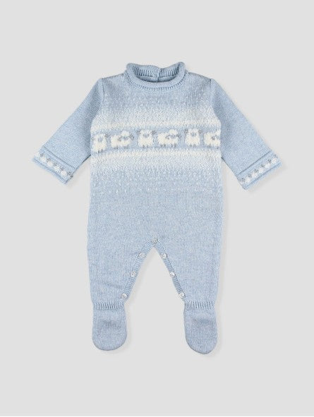 Mameluco De Punto Azul Borregos Foque