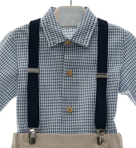 Peto Azul Beige Cuadros Yoedu