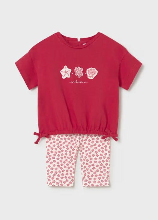 CONJUNTO LEGGINS ROJO ESTRELLAS