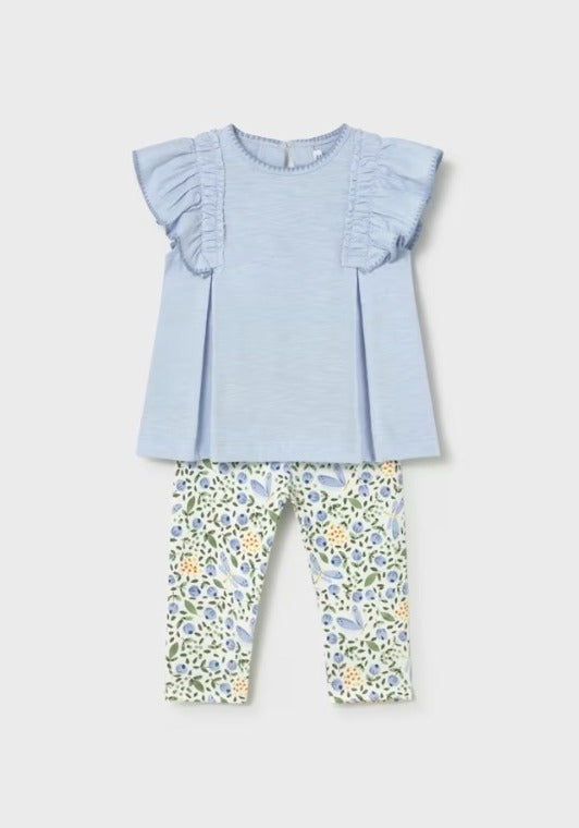 CONJUNTO LEGGINS BLUSA AZUL CIELO