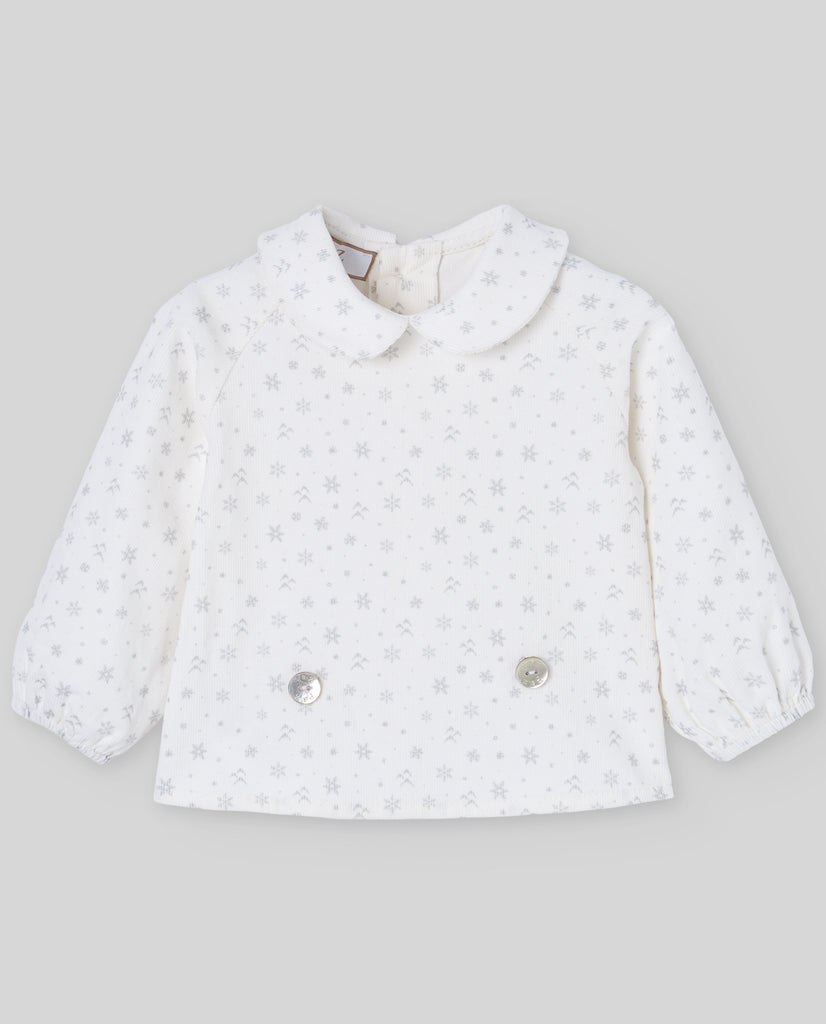 Conjunto Peto Gris Copos Paz Rodríguez