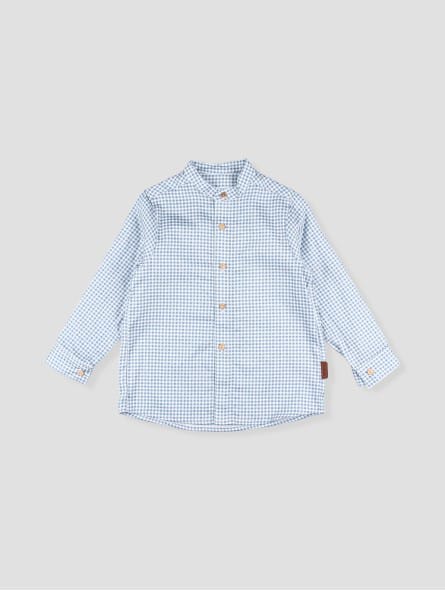 Conjunto Cuadros Azules Pantalón Pana Foque