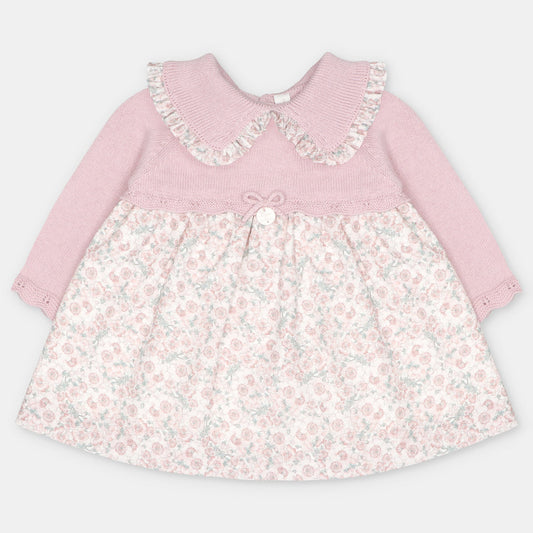 Vestido Punto Flores Rosas Martín Aranda